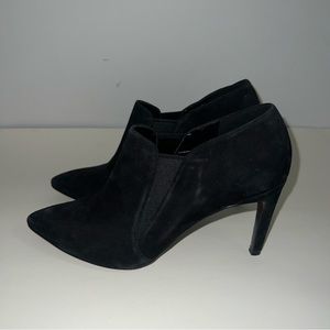 Cole Haan Suede Heeled Booties Black